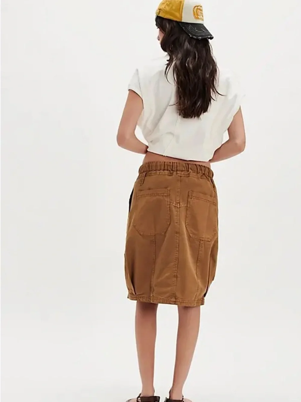 Free People Carmen Midi Cargo Skirt Size Medium NWT